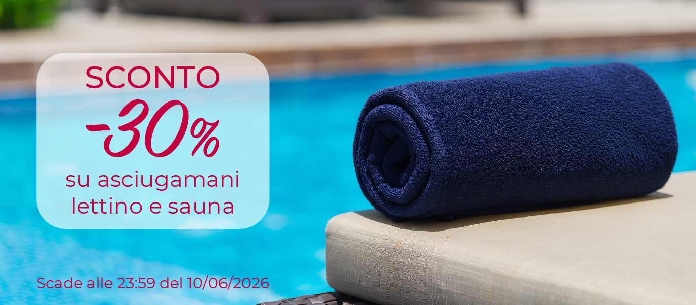 Promo asciugamani lettino e sauna Promo asciugamani lettino e sauna