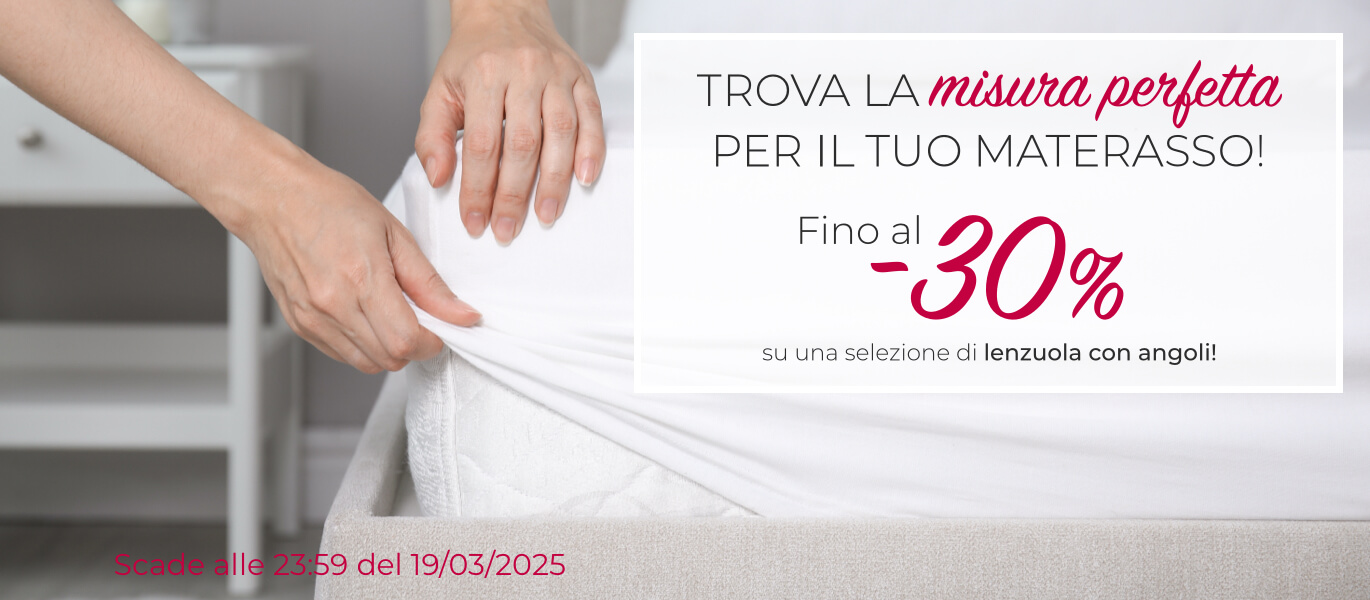 Lenzuola con angoli per ogni materasso