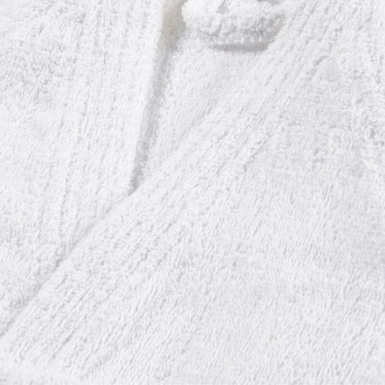 Accappatoio spugna bianco con cappuccio per hotel, alberghi, b&b, spa e centri benessere Accappatoio spugna bianco con cappuccio per hotel, alberghi, b&b, spa e centri benessere