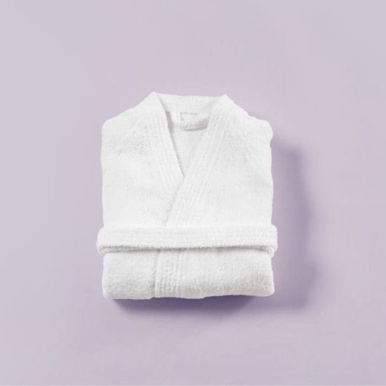 Accappatoio spugna bianco Sciallato per hotel, alberghi, b&b, spa e centri benessere Accappatoio spugna bianco Sciallato per hotel, alberghi, b&b, spa e centri benessere