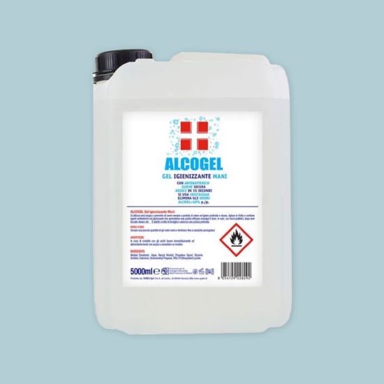 Alcolgel igienizzante mani ricarica da 5 litri per hotel, alberghi e b&b Alcolgel igienizzante mani ricarica da 5 litri per hotel, alberghi e b&b