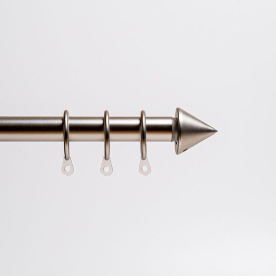 Bastone estensibile per tenda satinato Punta Bastone estensibile per tenda satinato Punta