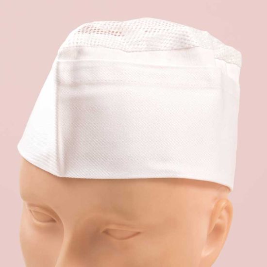 Berretto professionale con retina per ristoranti, bar, catering, cucine, hotel, alberghi e b&b