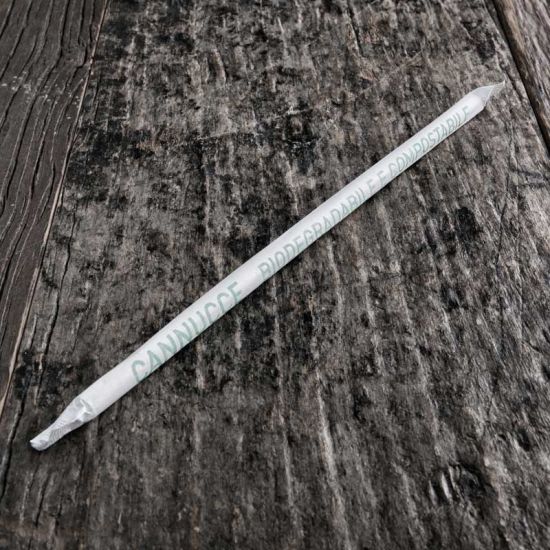 Cannuccia imbustata biodegradabile e compostabile per ristoranti, hotel, alberghi e b&b