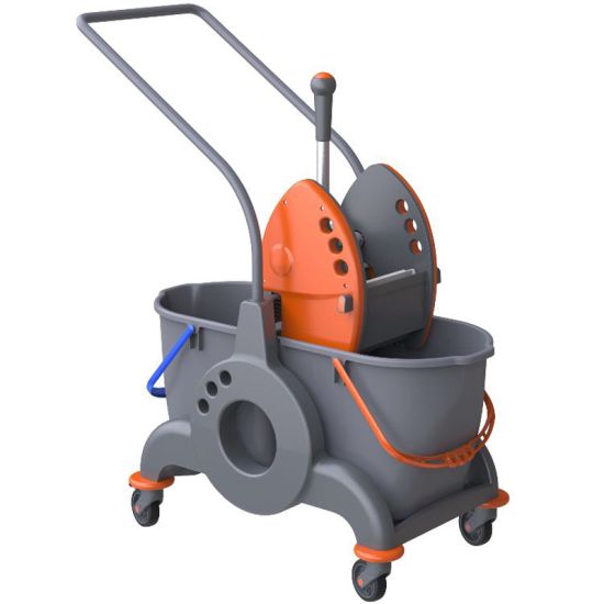Carrello con 2 secchi e strizzatore per hotel, alberghi e b&b Carrello con 2 secchi e strizzatore per hotel, alberghi e b&b