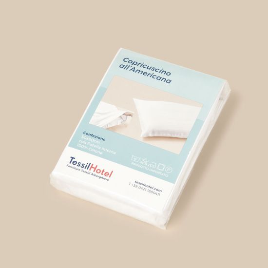 Confezione del copricuscino Americana per hotel, alberghi e b&b Confezione del copricuscino Americana per hotel, alberghi e b&b