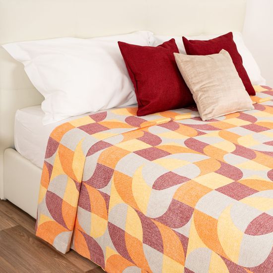 Copriletto in cotone stampato V32 per hotel, alberghi e b&b Copriletto in cotone stampato V32 per hotel, alberghi e b&b