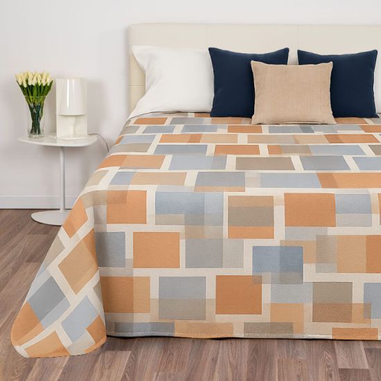 Copriletto in cotone stampato V41 per hotel, alberghi e b&b