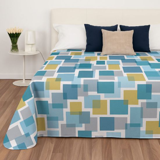 Copriletto in cotone stampato V41 per hotel, alberghi e b&b