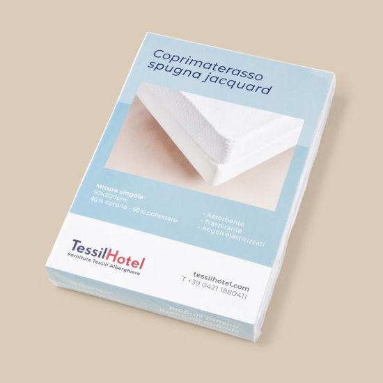 Coprimaterasso in spugna jacquard per hotel, alberghi e b&b Coprimaterasso in spugna jacquard per hotel, alberghi e b&b