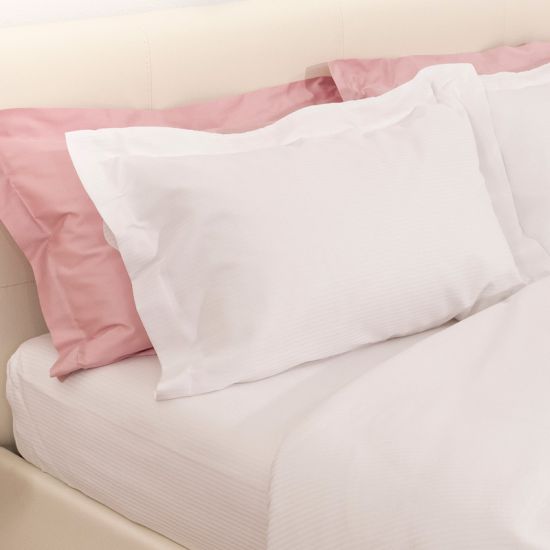 Federa “americana” su misura raso rigatino bianco per hotel, alberghi e b&b Federa “americana” su misura raso rigatino bianco per hotel, alberghi e b&b