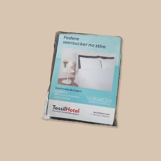 Federe colorate seersucker no stiro per alberghi, hotel, bed&breakfast