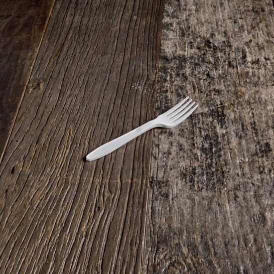 Forchetta biodegradabile e compostabile Master-bi per ristoranti, hotel, alberghi e b&b