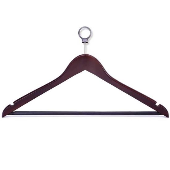 Grucce antifurto noce appendini per abiti per hotel, alberghi e b&b