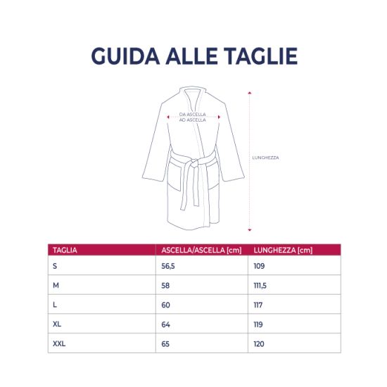 Accappatoio Velour sciallato per hotel, alberghi e b&b