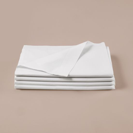 Lenzuola sopra su misura in percalle bianco per hotel, alberghi e b&b