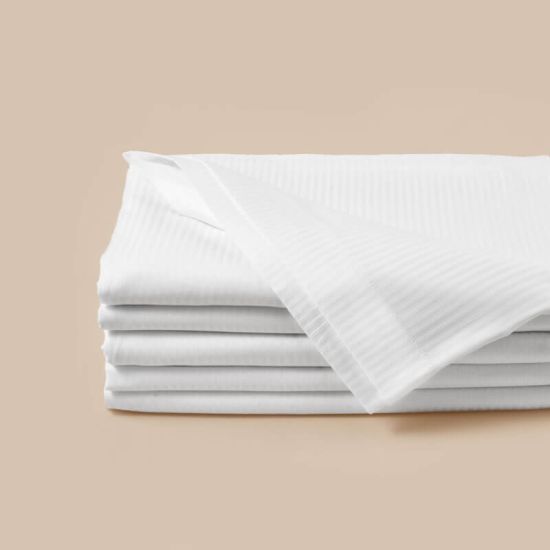 Lenzuolo alberghiero Raso Rigatino Lenzuolo alberghiero Raso Rigatino