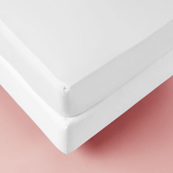 Lenzuola con angoli su misura raso 60/60 bianco per hotel, alberghi e b&b