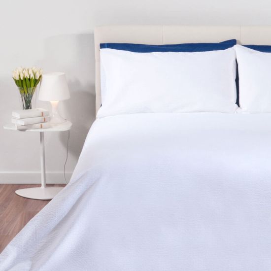 Parure coprpiumone no stiro Seersucker bianco