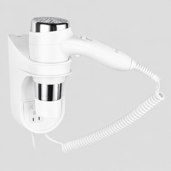 Asciugacapelli bianco 1600 W per alberghi, hotel, bed&breakfast Asciugacapelli bianco 1600 W per alberghi, hotel, bed&breakfast