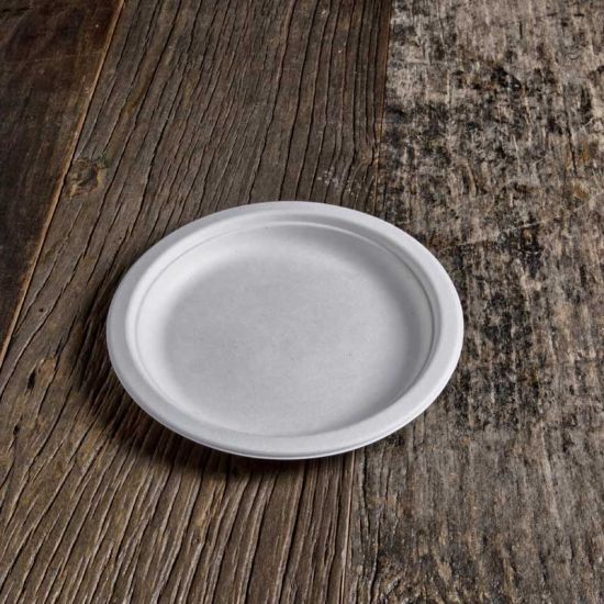 Piatto piano biodegradabile e compostabile diametro 15 cm per ristoranti, hotel, alberghi e b&b