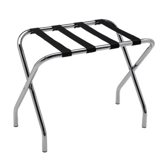 Poggia valigie cromato per hotel, alberghi e b&b