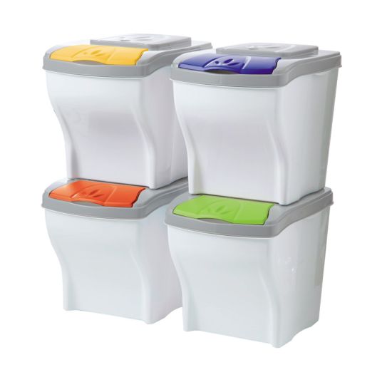 Set 4 pattumiere per raccolta differenziata per hotel, alberghi e b&b Set 4 pattumiere per raccolta differenziata per hotel, alberghi e b&b