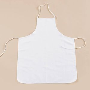 Grembiule con pettorina senza tasca Bianco