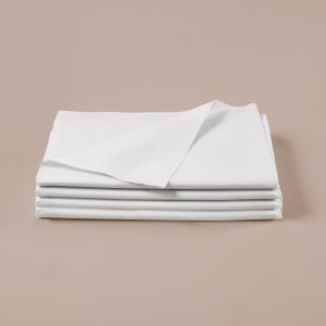 Lenzuola sopra su misura in percalle bianco