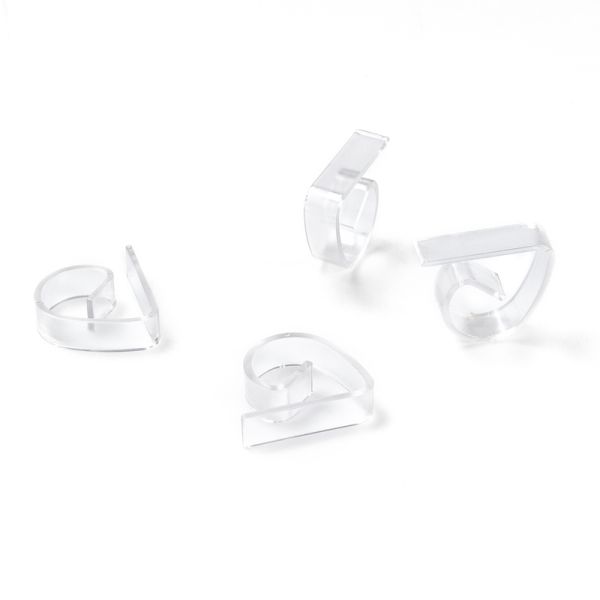 Fermatovaglia Trasparenti Westerwald – Set Da 4 Clip Per Tavoli Fino A 4,5 Cm, Plastica Resistente - 2