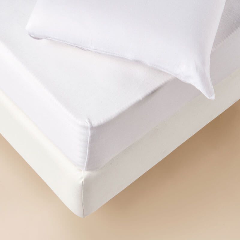 colore: Bianco Lenzuolo in jersey con angoli elasticizzati per materassini da box 100% cotone 100 x 100 cm Träumeland TT02025 
