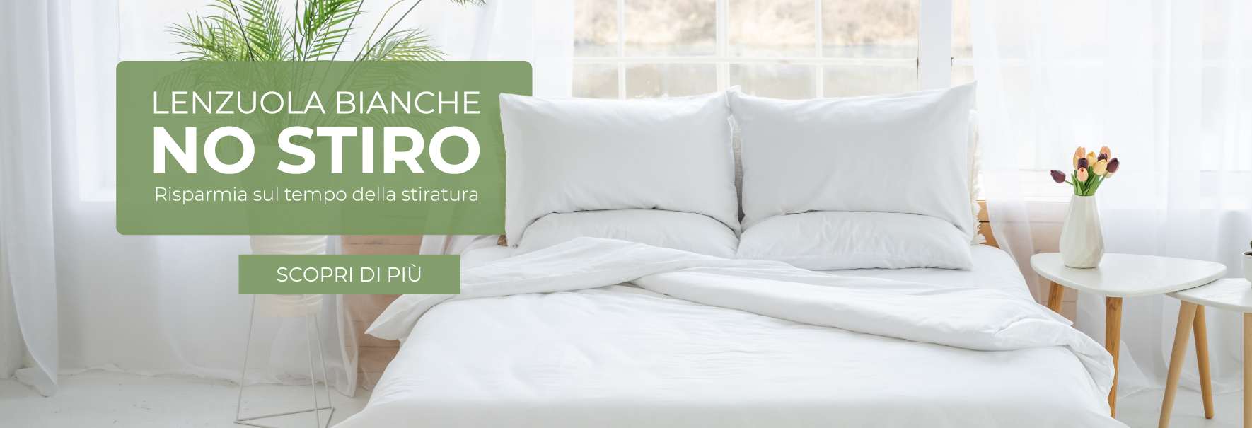 Lenzuola No Stiro Bianche