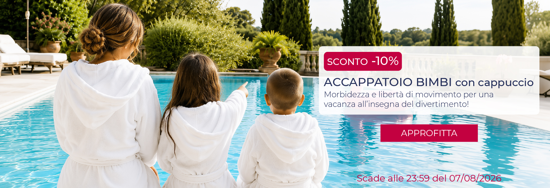 Promo accappatoi bambino bianco