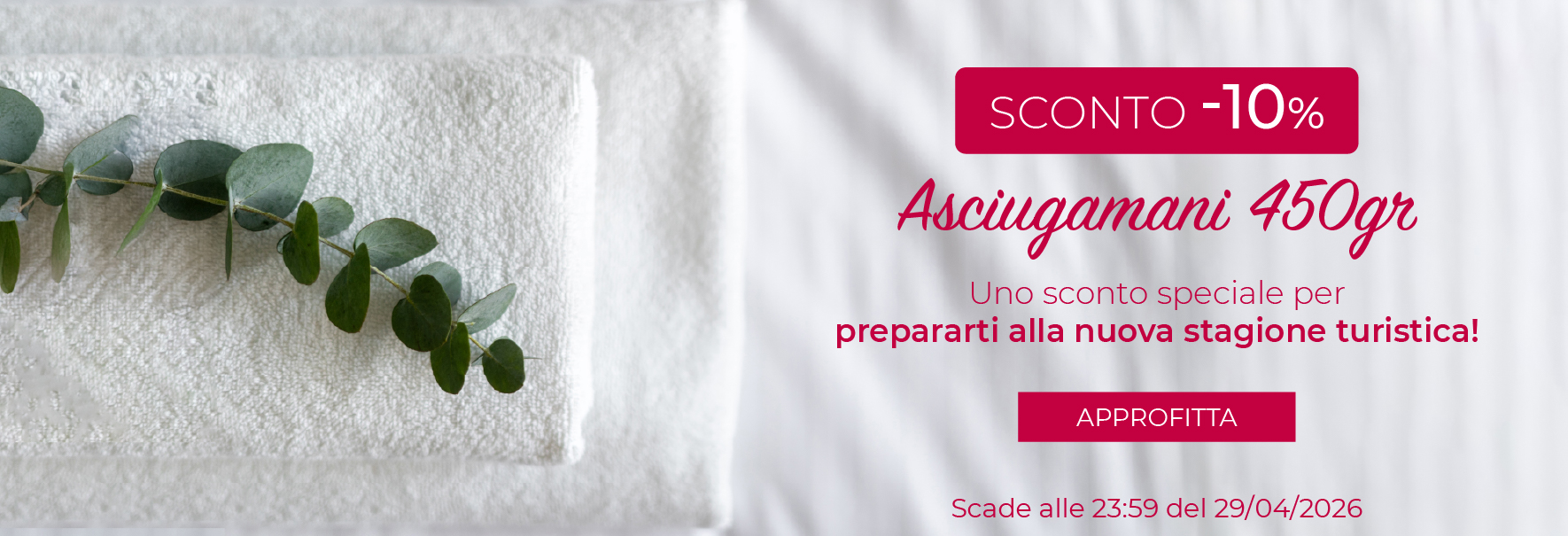 -10% Asciugamani 450gr