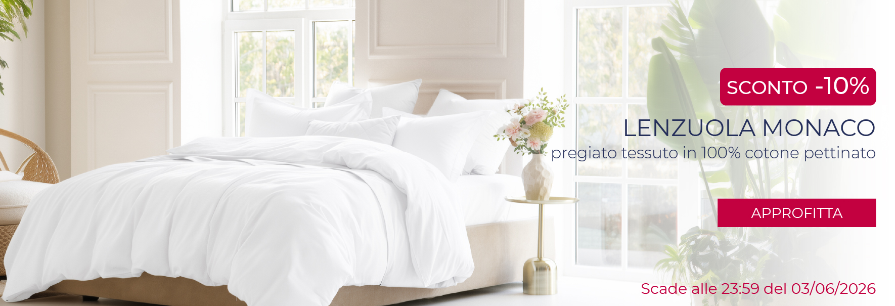 Promo lenzuola Monaco -10%