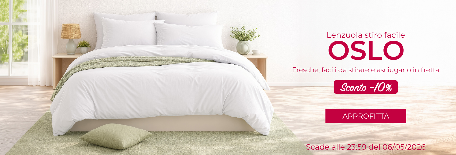 Promo Lenzuola Oslo -10%