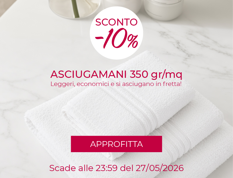 Promo asciugamani 350 gr/mq