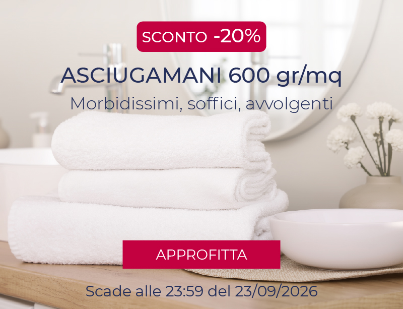Promo asciugamani 600 gr/mq